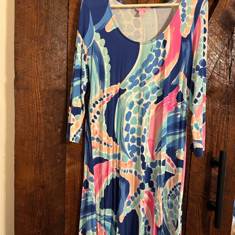 Lilly Pulitzer Blue and White Patterned Dress